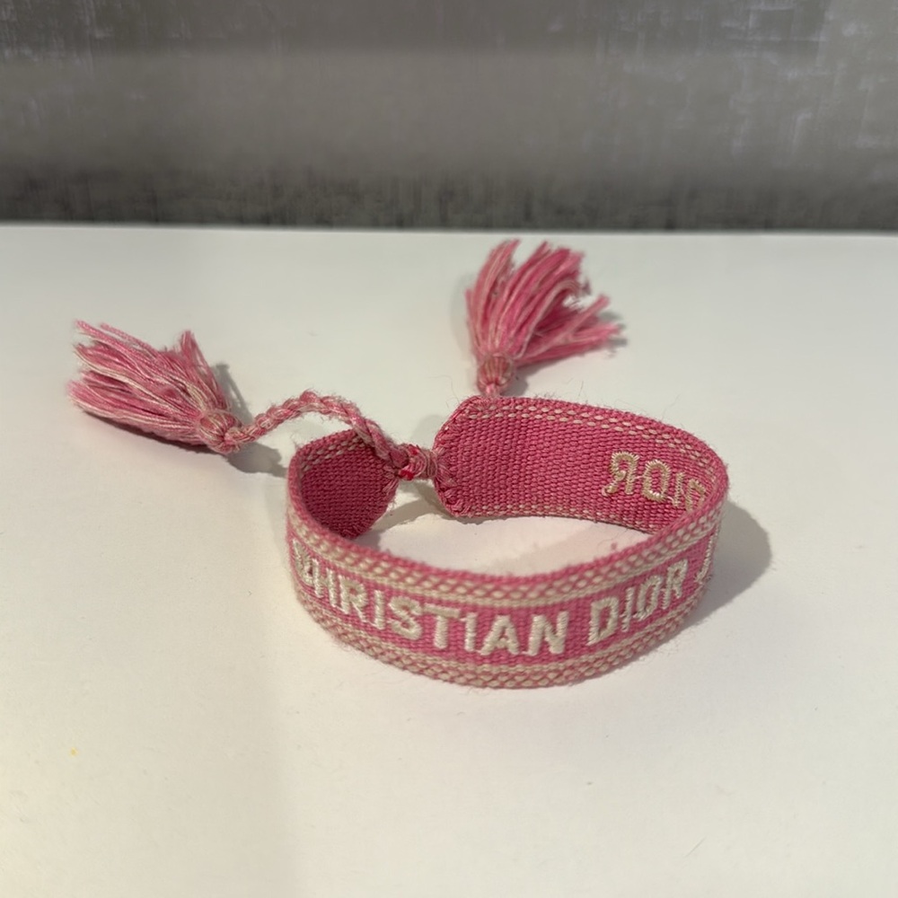 MOVING SALE Christian Dior Pink J'Adior Woven Friendship Bracelet - Picture 6 of 7